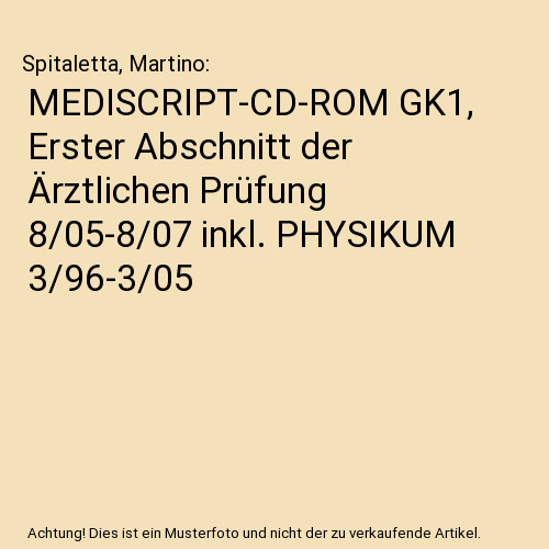 Mediscript rom gk1 erster - mediscript-cd-rom, gk1,