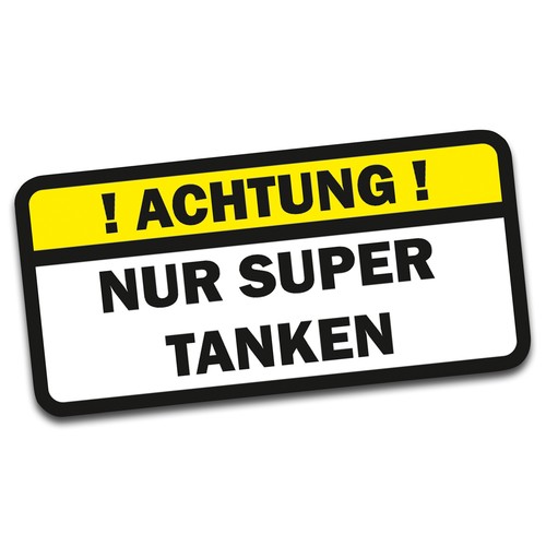 Aufkleber achtung nur super - aufkleber,
