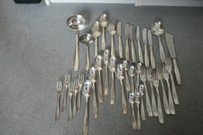 NICA 100 Solingen Retro-Tafelbesteck 1960er Jahre versilbert 36 Teile