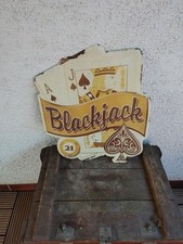 Altes Blech Werbeschild Blackjack Rostig 335