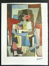 Pablo PICASSO " Femme au corst tesant un Livre " Limitierte Lithografie  48/250