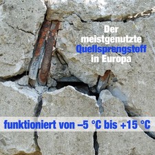 Besser als Abbruchhammer - Quellsprengstoff Dynacem Typ STANDARD (-5 bis +15 °C)