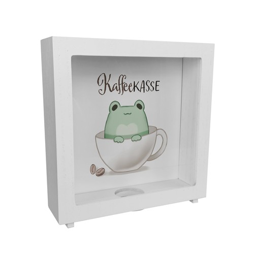 Frosch rahmen spardose aus - frosch,