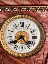 Antike Kaminuhr Marmor/Onyx &