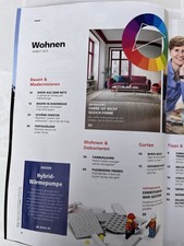 Zeitschrift „Wohnen“ Herbst 2025 Fenster Fertighäuser Farben Holzfußboden Rasen