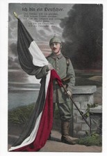 (2)  SCHWARZ-WEISS-ROT -- "ICH BIN EIN DEUTSCHER"  -  SOLDAT IN UNIFORM, FAHNE