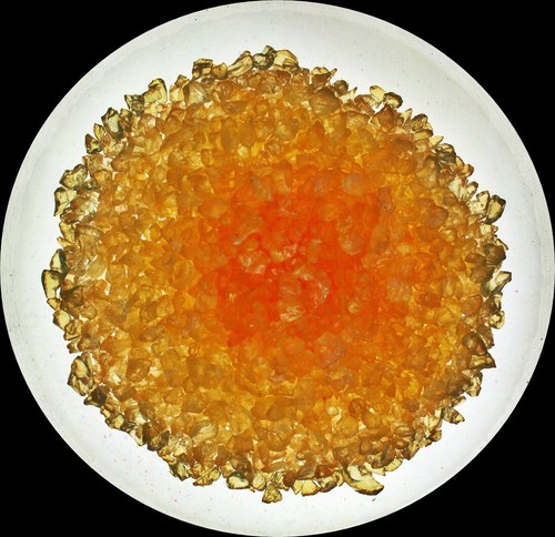 Glassteine gelb orange - mm,
