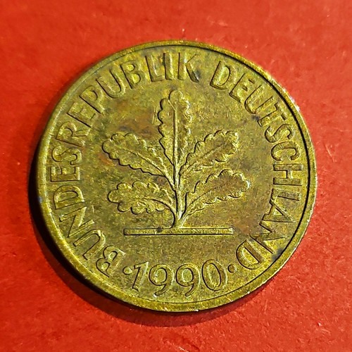 Brd pfennig münze 1990 - 10, g