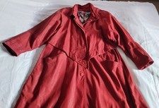 Damen Ledermantel Rot Gr.42