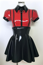 100% Latex Rubber Black Dress