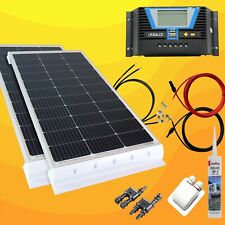Wohnmobil Solaranlage Set 300 Watt 12 Volt Laderegler Display Batterie weiß
