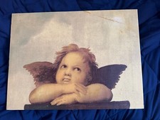 Leinwand leinwandmalerei Gemälde Engel Bild Poster Malerei gelb