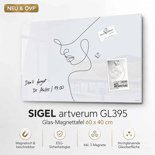 Sigel glas magnettafel - sigel,