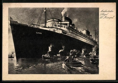 Passagierschiff europa des - ak,