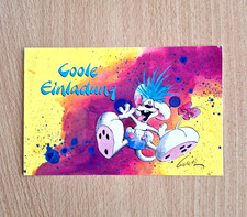 Diddl Postkarte EINLADUNG  alte Vintage Karte 90er J.