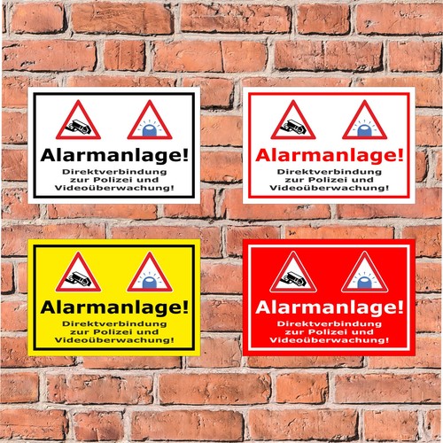 Schild alarmanlage - schild,