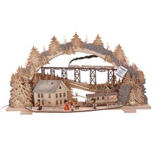 Tietze Schwibbogen Zugfahrt ins Erzgebirge LED