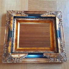 Jugendstiel Facetten Spiegel, Holzramen Gold Schwarz. Sehr guter Zustand, Privat