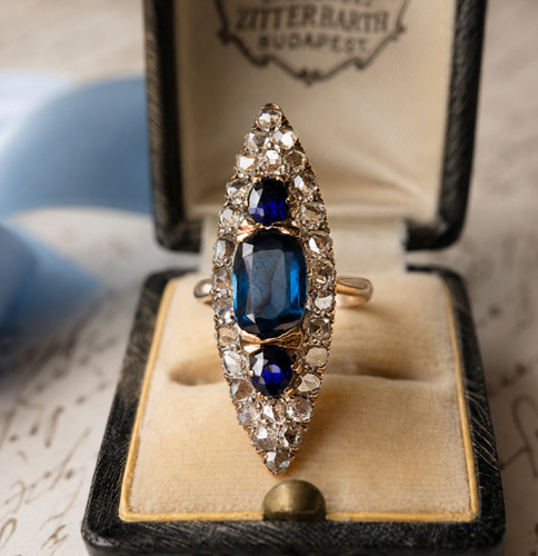 Großer navette ring 585 - großer,