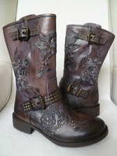 We Are... Stiefel Biker Leder