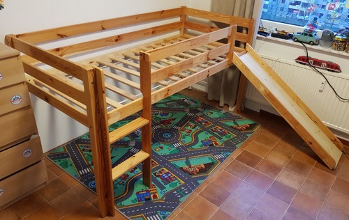 Kinderhochbett leo mit rutsche - leo,