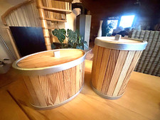 Dosen Set, 2 Stück, Bambus Holz, Deko