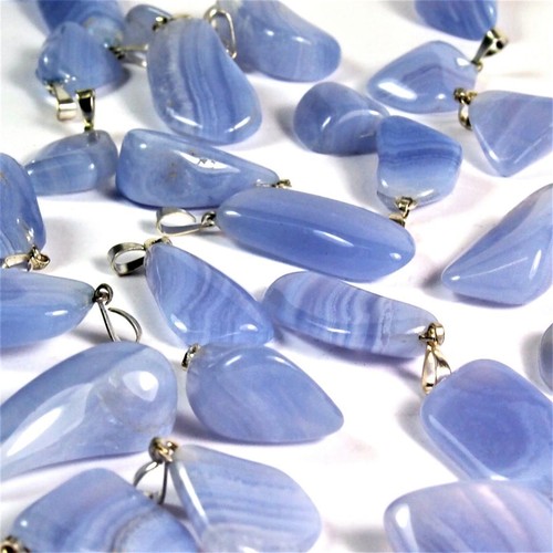 Chalcedon blau anhänger - chalcedon,