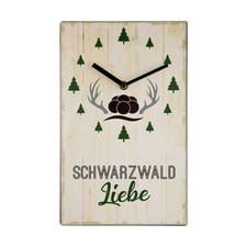 Wanduhr Schwarzwald Liebe
