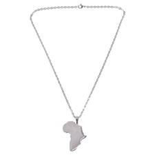 Africa map pendant necklace - map,