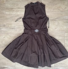 Schickes ärmelloses Kleid Zero Gr 38 Baumwolle Braun