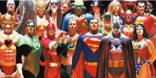 Comics glass poster justice - comics,