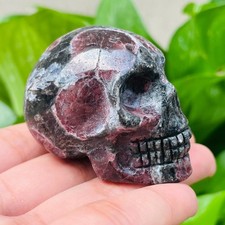 2" Natural Garnet Skull Hand