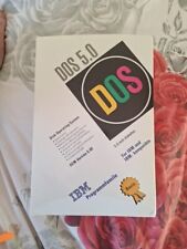 Microsoft MS DOS 5.0 IBM 3.5 inch Diskettes IBM and Compatibles Open Box Vintage