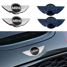 Mini Cooper 2x Emblem Schwarz/Silber für Motorhaube+Heckklappe R50 R53 R55