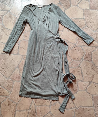 Olivgrünes wickelkleid - olivgrünes,