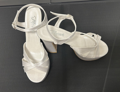 Brautschuhe weiß satin - weiß,