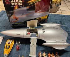 Star Wars Naboo Royal Starship Hasbro 1999 Episode I mit OVP + Figuren Konvolut!
