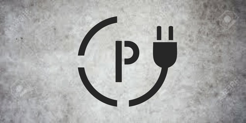 Schablone parkplatz elektro - schablone,