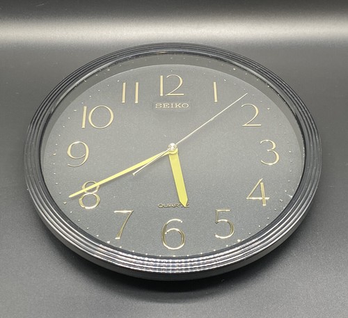 ältere seiko wanduhr - wanduhr, schwarz