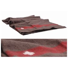 Schweiz Wolldecke 200 X 140 braun Armee Outdoor Camping Decke Wolle Pferdedecke