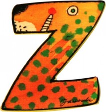 Janosch holzbuchstabe cm - z,