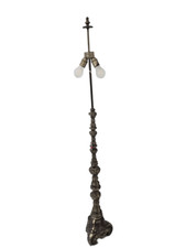 Antik Stehlampe Lampe Bronzeguss goldfarben  Höhe ca. 165 cm, 12 kg