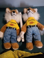 2 xFuchs "Schwäbisch Hall" (Bausparfuchs) Stofftier PAAR