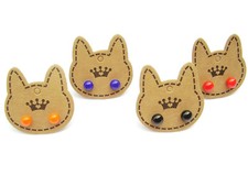 Glasohrstecker 6 mm  einfarbig  Handarbeit - Farbwahl