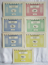7 Banknoten 0,50 bis 100 Mark