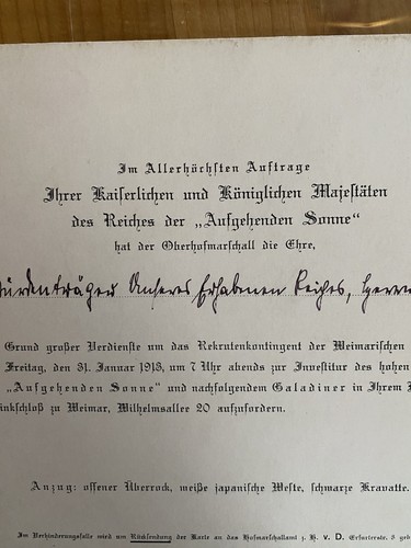 Antike einladung 1913 - antike,