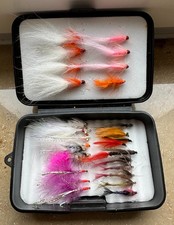 27 Meerforellenfliegen in Fliegenbox -   Die Fliegen sind neu.  - TOP