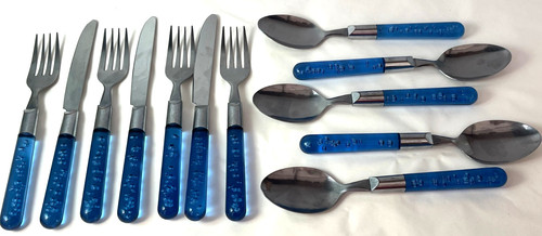 Ikea bubblor besteck blau - ikea,