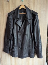 Infinity Mens London Leder Pea Coat Gr.L