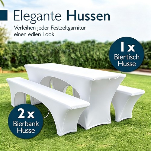 3tlg bierzeltgarnitur hussen - 3tlg,